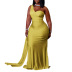 Plus Size Solid Color Evening Dress NSCYF73122