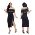 sexy one-neck split hip dress Nihaostyles wholesale clothing vendor NSCYF73128