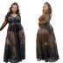 women s see-through sequined plus size dress nihaostyles clothing wholesale NSCYF73151