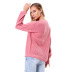women s solid color loose oblique collar long sleeve knitted sweater nihaostyles clothing wholesale NSSX73196