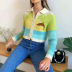 women s dolphin print loose lapel long-sleeved knitted cardigan nihaostyles clothing wholesale NSSX73199