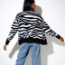 women s loose black and white striped long-sleeved cardigan nihaostyles clothing wholesale NSSX73211