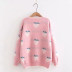 Peach Button Long-Sleeved Loose Cardigan NSSX73215