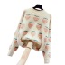 Strawberry Embroidery Round Neck Long-Sleeved Pullover Sweater NSSX73216