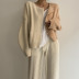 women s loose contrast color stitching single-breasted long-sleeved cardigan nihaostyles clothing wholesale NSSX73218