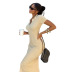 women s lapel short-sleeved backless slim dress nihaostyles clothing wholesale NSSX73239