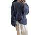 Loose Twist Round Neck Long Sleeve Pullover Sweater NSSX73246