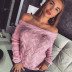 Twist Long-Sleeved Knitted Pullover Sweater NSSX73248