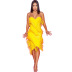 high elasticity tassel dress Nihaostyles wholesale clothing vendor NSCYF73288