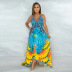 Sexy Halter V-neck Irregular Beach Dress Nihaostyles wholesale clothing vendor NSCYF73291