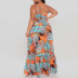 plus size fashion floral sexy sling dress Nihaostyles wholesale clothing vendor NSCYF73298