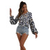 women s printed fashion slim shirt nihaostyles clothing wholesale NSJM73335