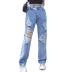 women s straight high waist ripped loose jeans nihaostyles clothing wholesale NSJM73340