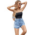 women s straight high waist denim shorts nihaostyles clothing wholesale NSJM73347