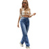 jeans de pierna ancha de cintura alta para mujer nihaostyles ropa al por mayor NSJM73361