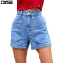 women s straight wide-leg denim shorts nihaostyles clothing wholesale NSJM73363