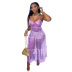 sequins decor mesh sling dress Nihaostyles wholesale clothing vendor NSYDF73381