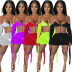 multicolor sling halter neck mesh dress Nihaostyles wholesale clothing vendor NSYDF73389