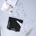 Lace-Up Letter Net Yarn Bikini Three-Piece Set NSDYS73409