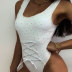 women s nylon hollow strap high elastic one-piece swimsuit nihaostyles clothing wholesale NSDYS73428