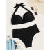 women s summer solid color backless high elastic bikini nihaostyles clothing wholesale NSDYS73430