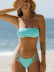 Solid Color Tube Top Hollow Swimsuit NSDYS73435