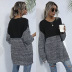fashion temperament round neck pullover hit color sweatshirt Nihaostyles wholesale clothing vendor NSDMB73443