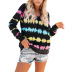tie-dye loose sports sweatshirt Nihaostyles wholesale clothing vendor NSXPF73472