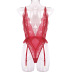 women s lace sexy V-neck hollow bodysuit nihaostyles clothing wholesale NSWY73498