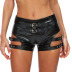 patent leather elastic shorts Nihaostyles wholesale clothing vendor NSML73518