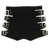 black silde hollow shorts Nihaostyles wholesale clothing vendor NSML73519