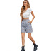 women s loose high-waist straight plaid suit shorts nihaostyles clothing wholesale NSJM73539