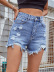 women s hole loose high waist wide leg denim shorts nihaostyles clothing wholesale NSJM73543