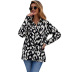 women s printing long-sleeved casual loose chiffon shirt nihaostyles clothing wholesale NSJM73555