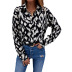 women s printing long-sleeved casual loose chiffon shirt nihaostyles clothing wholesale NSJM73555