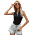 women s tight-fitting solid color V-neck jumpsuit nihaostyles clothing wholesale NSJM73565
