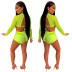 yarn perspective top & shorts two-piece set Nihaostyles wholesale clothing vendor NSYDF73599
