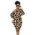 casual leopard print pleated off-shoulder dress Nihaostyles wholesale clothing vendor NSYDF73623