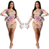 butterfly printing net yarn see-through dress Nihaostyles wholesale clothing vendor NSYDF73624