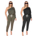 pure color strappy jumpsuit Nihaostyles wholesale clothing vendor NSYDF73626