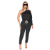 pure color strappy jumpsuit Nihaostyles wholesale clothing vendor NSYDF73626