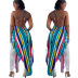 halter stripe printed dress Nihaostyles wholesale clothing vendor NSYDF73637