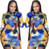 multi-color print tight dress Nihaostyles wholesale clothing vendor NSYDF73639