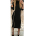 women s high-neck slim long dress nihaostyles clothing wholesale NSYID73785