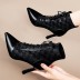 Stiletto pointy short high heel boots nihaostyles clothing wholesale NSYUS73775