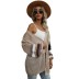 women s Mid-length Contrasting Color Loose Knit Cardigan nihaostyles clothing wholesale NSDMB73689