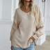 women s solid color loose long petal sleeve blouse nihaostyles clothing wholesale NSDF73704