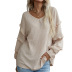 Blusa suelta de manga larga con pétalos de color sólido para mujer, ropa de nihaostyles al por mayor NSDF73704
