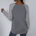 women s solid color loose long-sleeved t-shirt nihaostyles clothing wholesale NSDF73708