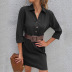 women s black long-sleeved loose dress nihaostyles clothing wholesale NSDF73710